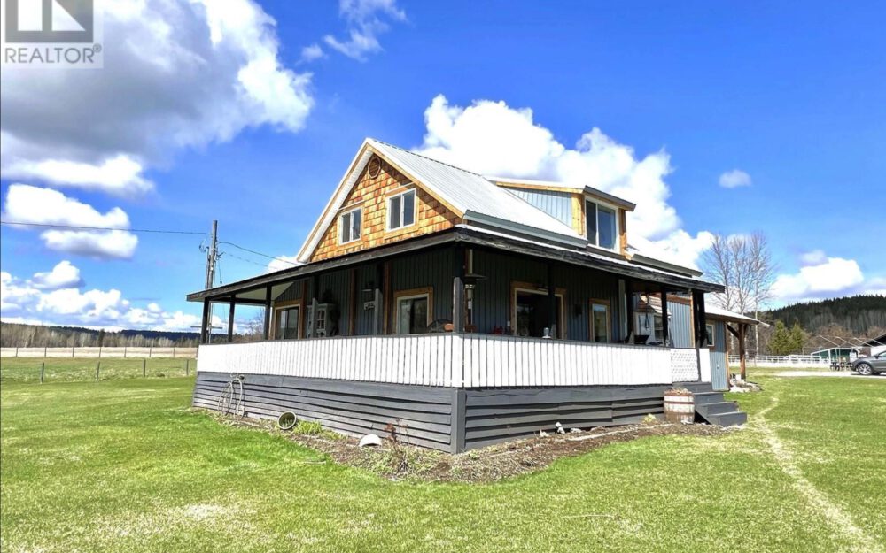 15380 Olson Road Quesnel, BC > 120 Acres | 2-Storey, 4 Bed Home | 2 Creeks | 80 Acres Hay | Outdoor Kitchen | Greenhouse